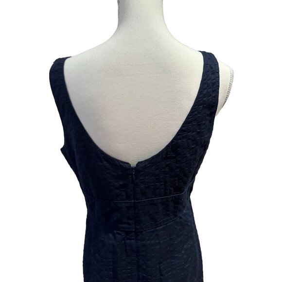 J CREW Navy Blue Cotton Blend Dress Size 10 - Picture 7 of 7